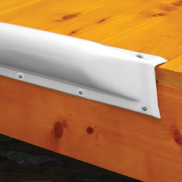 46082 – TAYLOR MADE Dock Edge, Straight Mount Bumper Guard 18 Inch Length White Marine Grade Vinyl For Marine Applica...